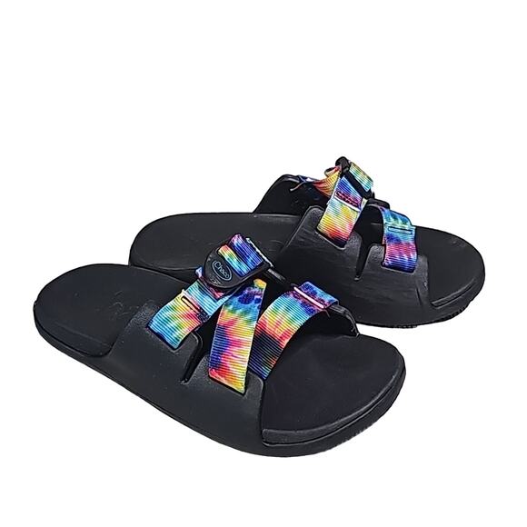 Chaco Chillos Tie Dye Slide Sandals Kids Size 3 - Picture 1 of 11